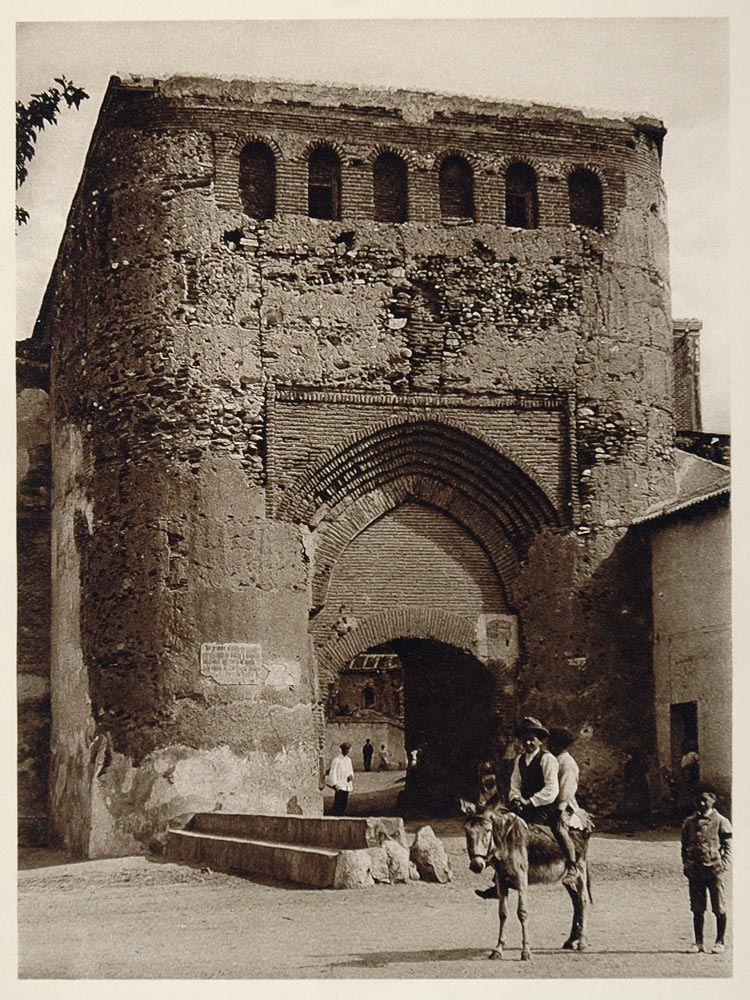 1925 Spanish Old City Gate Puerta Coca Spain Hielscher - ORIGINAL SP1