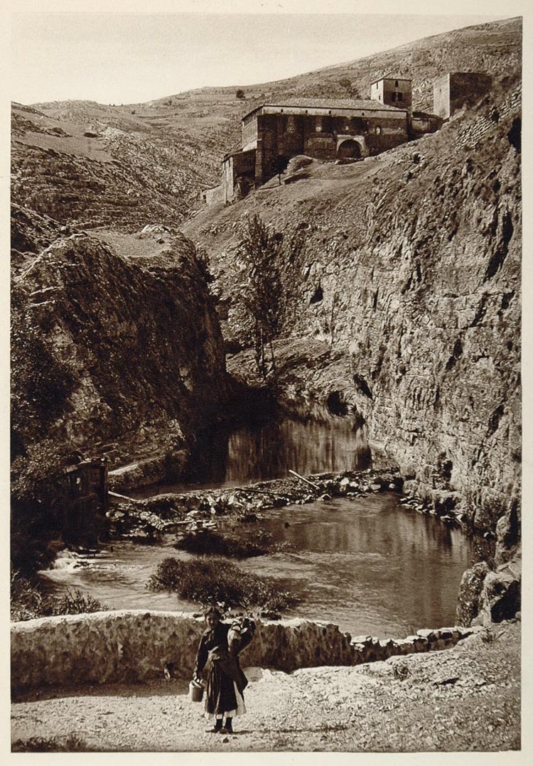 1925 Guadalaviar River Albarracin Spain Photogravure - ORIGINAL PHOTOGRAVURE SP1