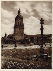 1925 Cathedral Burgo de Osma Soria Spain Photogravure - ORIGINAL SP1