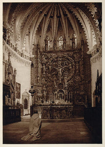 1925 Altar Monastary Cartuja de Miraflores Burgos Spain - ORIGINAL SP1