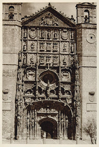 1925 Plateresque Facade San Pablo Valladolid Spain - ORIGINAL PHOTOGRAVURE SP1