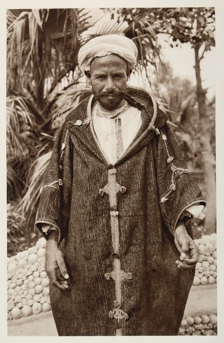1928 Marroquino Moroccan Man Costume Melilla Spain - ORIGINAL PHOTOGRAVURE SP2