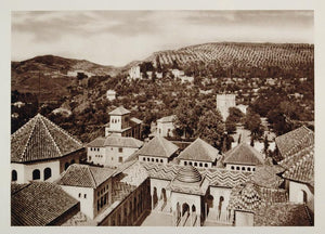 1928 Lions Court Alhambra Granada Spain Architecture - ORIGINAL PHOTOGRAVURE SP2