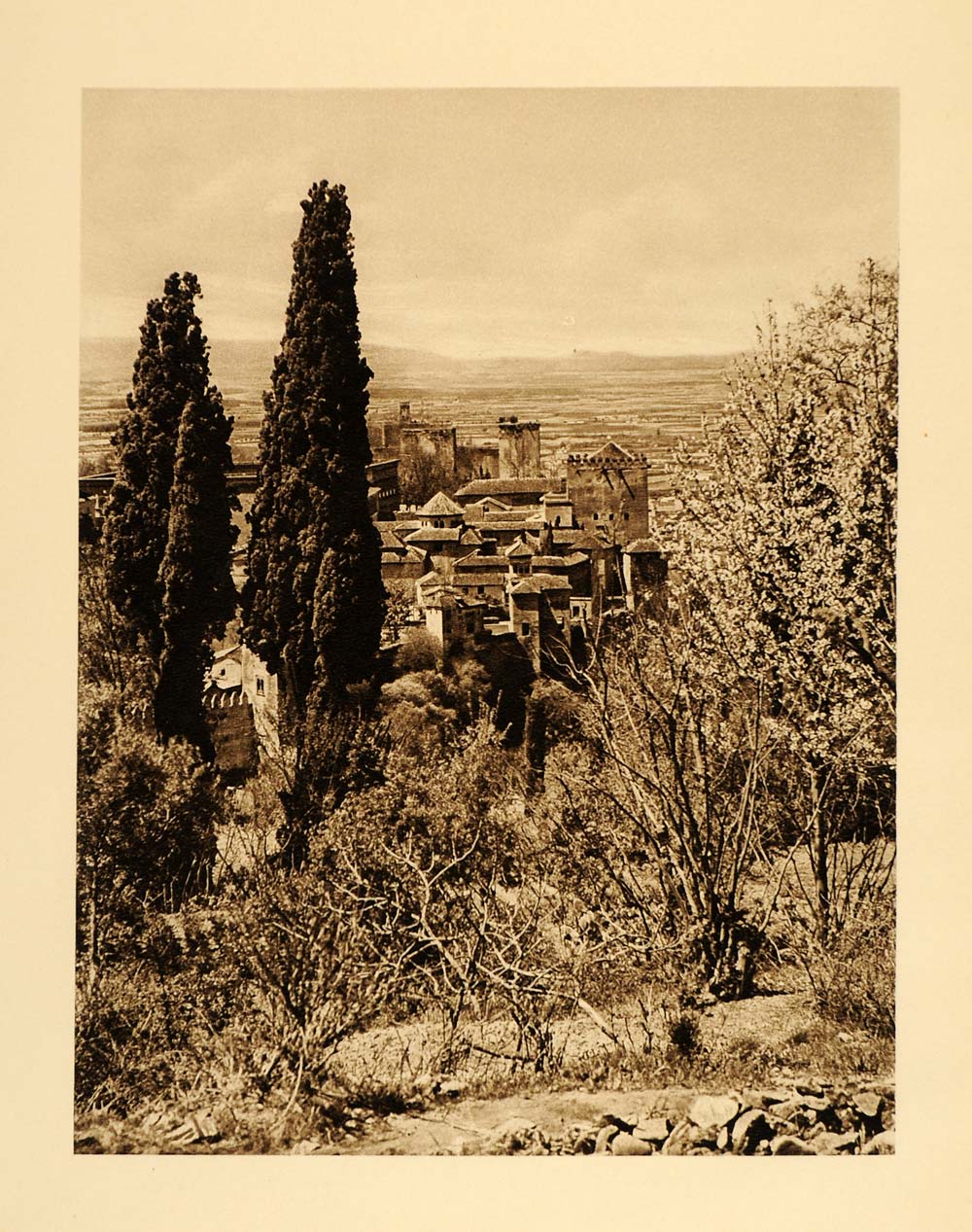 1925 Alhambra Granada Spain Kurt Hielscher Photogravure - ORIGINAL SP3