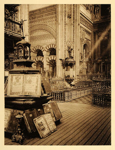 1925 Interior Mezquita Choir Cordoba Architecture Spain - ORIGINAL SP3