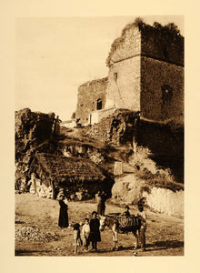 1925 Niebla Children Town Wall Spain Kurt Hielscher - ORIGINAL PHOTOGRAVURE SP3