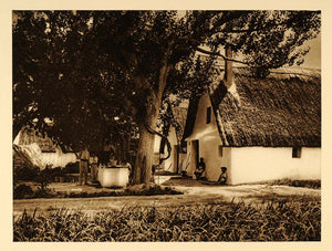 1925 Huerta Thatched Huts Valencia Spain Kurt Hielscher - ORIGINAL SP3