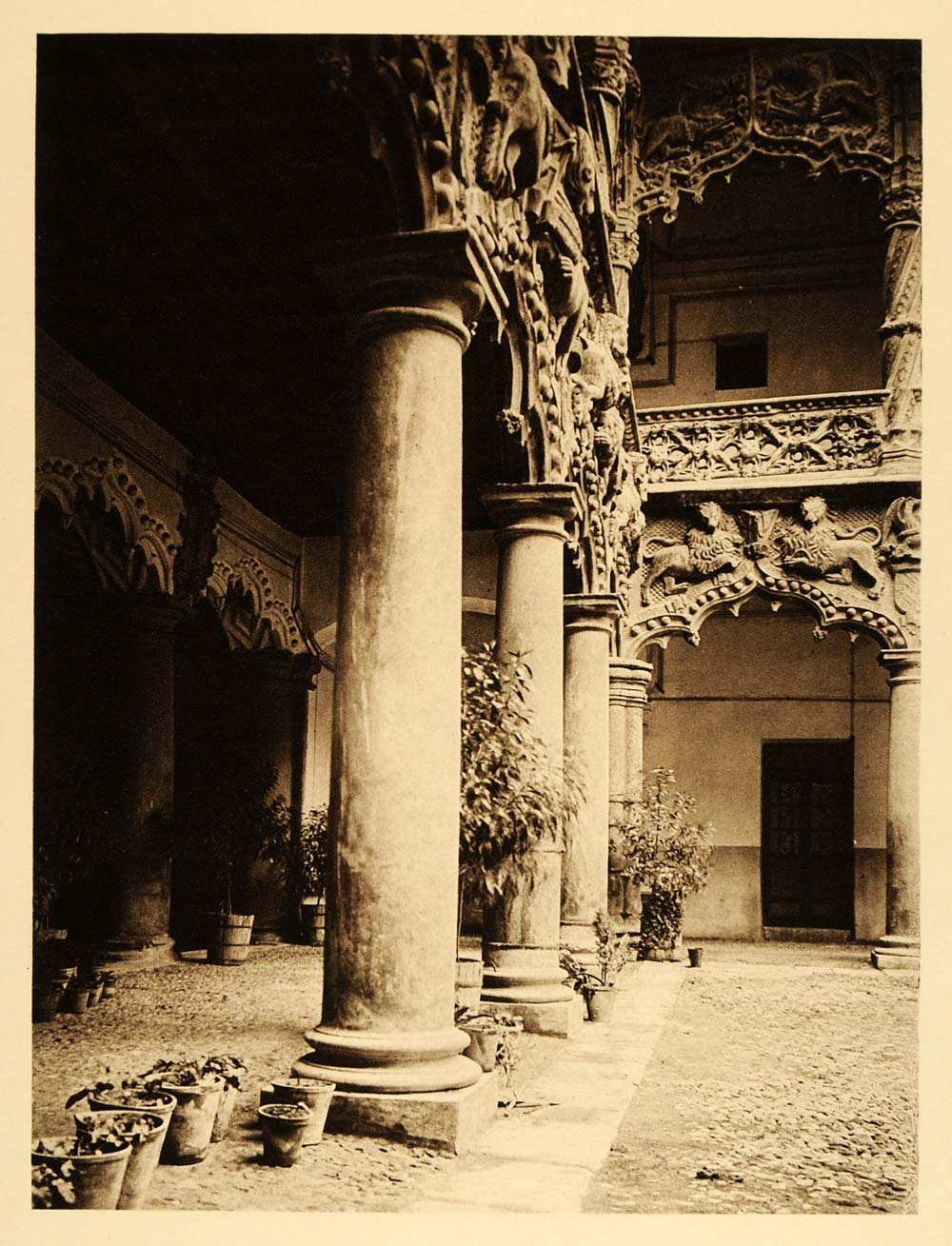 1925 Palacio del Infantado Courtyard Guadalajara Spain - ORIGINAL SP3