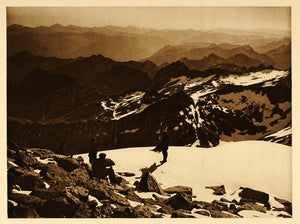 1925 Pyrenees Mountains Pico de Aneto Spain Landscape - ORIGINAL SP3