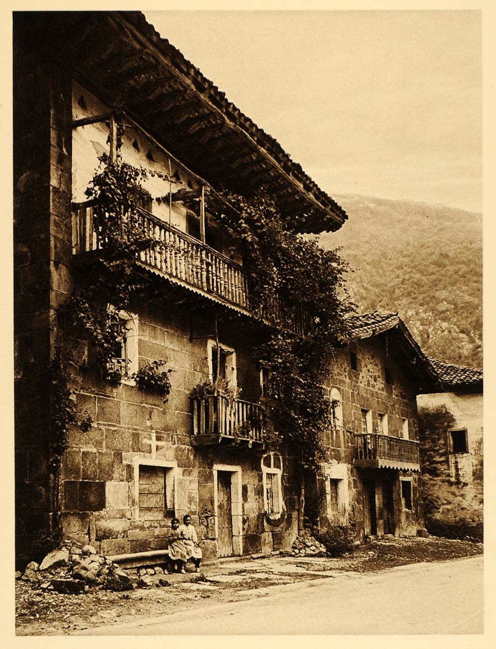 1925 Basque Peasant House Manaria Spain Kurt Hielscher - ORIGINAL SP3