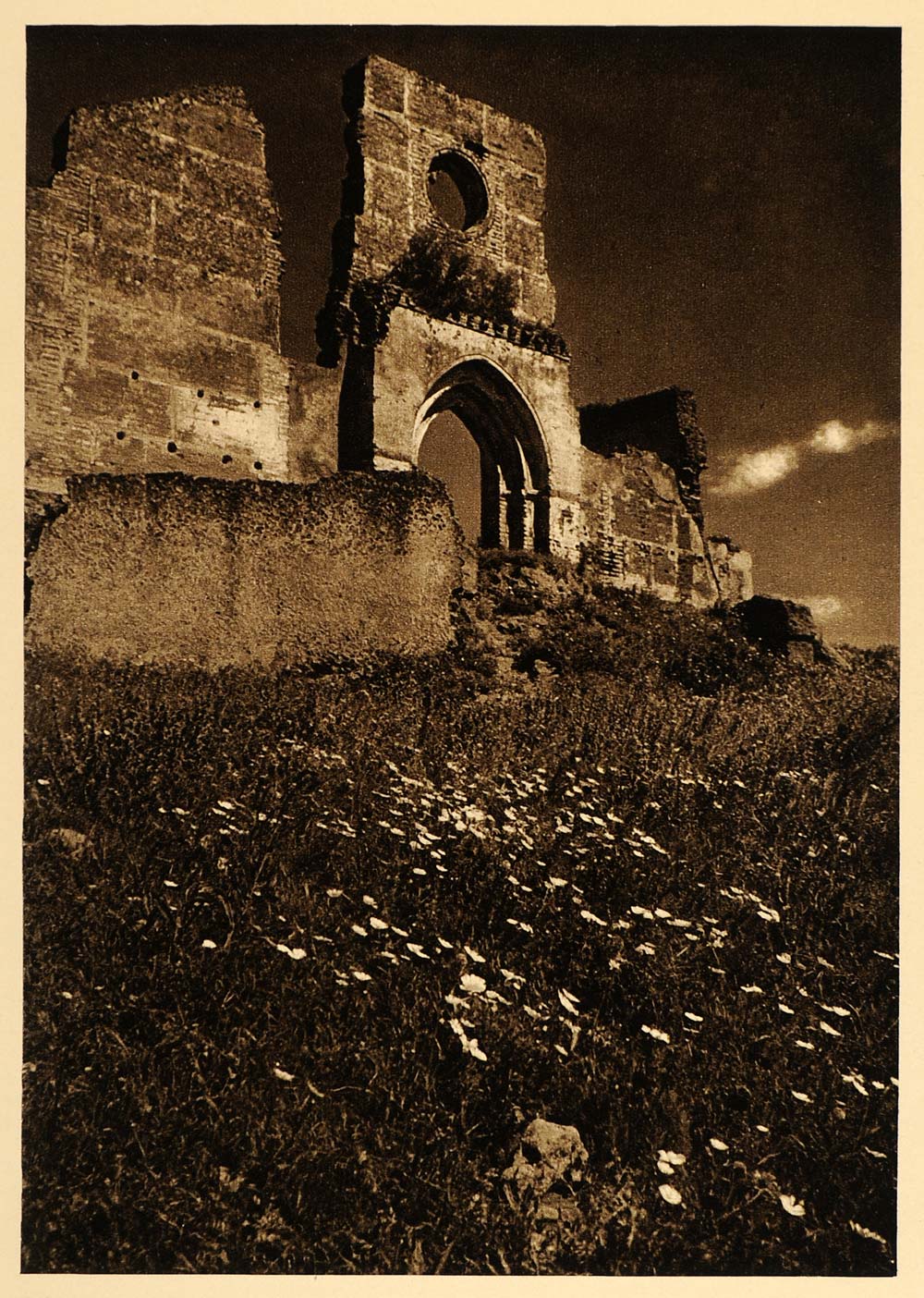 1925 Spanish Ruins Spain Kurt Hielscher Photogravure - ORIGINAL PHOTOGRAVURE SP3
