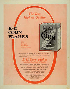 1907 Ad Egg-O-See E-C Corn Toasted Cereal Flakes Box - ORIGINAL ADVERTISING SP4