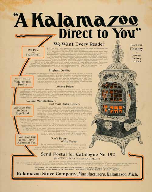 1904 Ad Kalamazzo Stoves Manufacturers Michigan - ORIGINAL ADVERTISING SP4