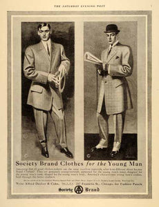 1909 Ad Society Brand Alfred Decker Fashion Apparel - ORIGINAL ADVERTISING SP4