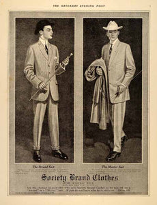 1909 Ad Society Brand Clothes Fashion Strand Suit Mens - ORIGINAL SP4