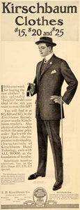 1912 Ad Kirschbaum Clothes Fashion Wool Yungfelo Tailor - ORIGINAL SP4