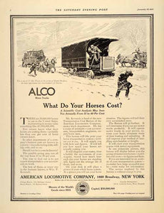 1911 Ad Alco Motor Trucks Horse Gimbel Brothers Auto - ORIGINAL ADVERTISING SP4