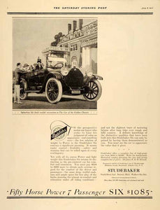1916 Ad Studebaker Six Golden Chassis Horse Power Auto - ORIGINAL SP4