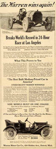1911 Ad Warren Los Angeles Motor Antique Cars Vintage - ORIGINAL ADVERTISING SP4