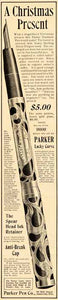 1904 Ad Christmas Gift Parker Lucky Curve Pen Pricing - ORIGINAL ADVERTISING SP4