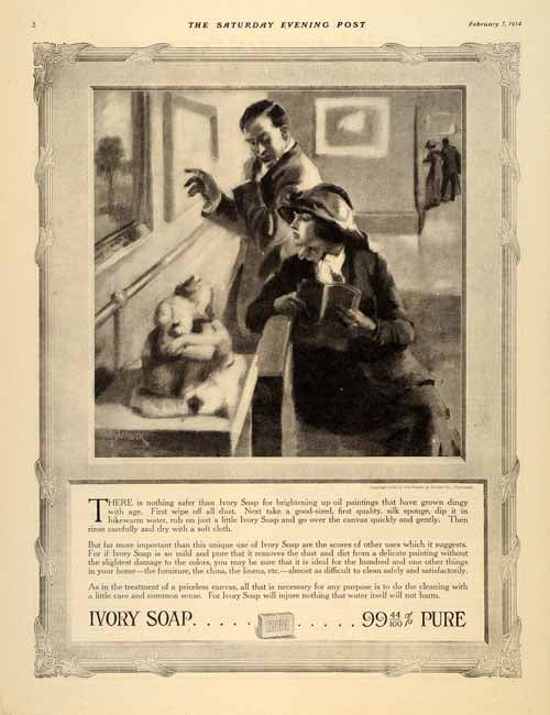 1914 Ad Soap Bar Ivory Walter Dean Goldbeck Floats - ORIGINAL ADVERTISING SP4