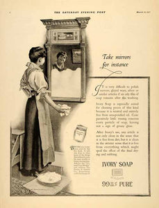 1917 Ad Ivory Pure Soap Bar Woman Will Alexander - ORIGINAL ADVERTISING SP4