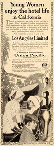 1911 Ad Women Hotel Los Angeles Limited Union Pacific - ORIGINAL ADVERTISING SP4