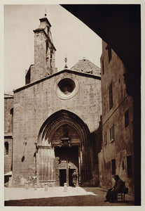 1928 Church Santa Ana Anna Barcelona Spain Photogravure - ORIGINAL SPAIN3