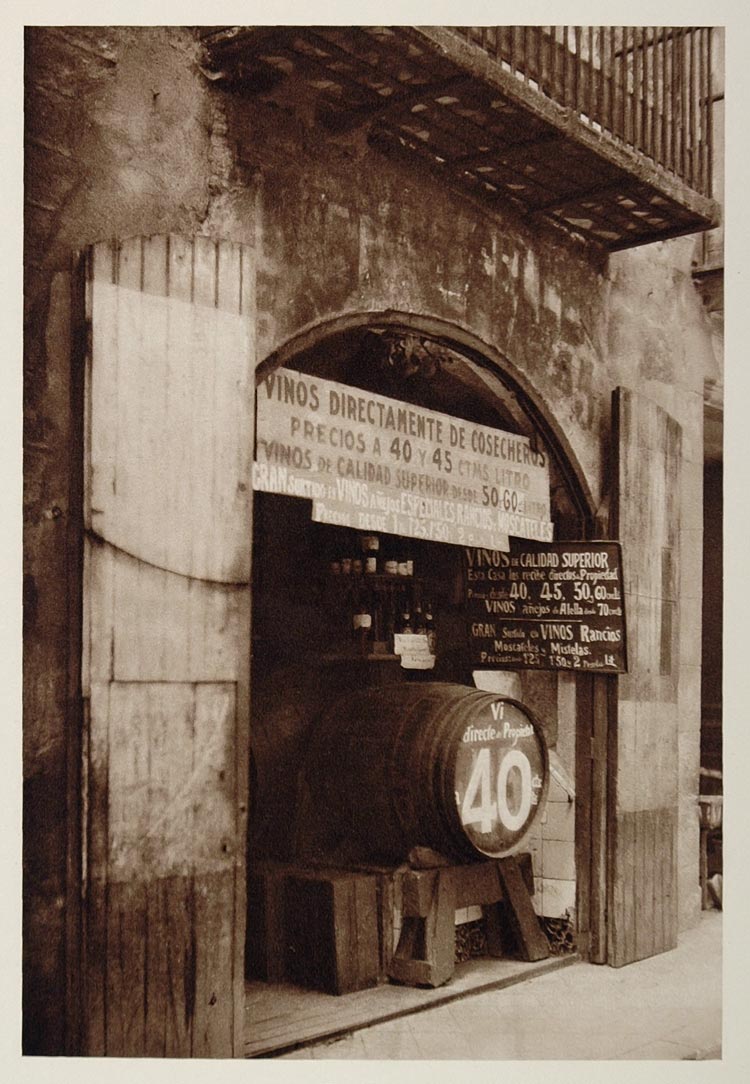 1928 Tienda de Vino Wineshop Weinladen Barcelona Spain - ORIGINAL SPAIN3