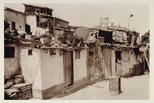 1928 Seaside Suburb Barrio Barcelona Spain Photogravure - ORIGINAL SPAIN3