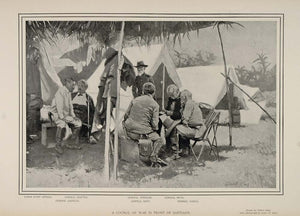 1900 Print Spanish-American War Council Tent Camp Cuba Santiago Shafte – Period Paper Historic Art LLC
