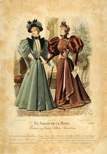 1894 Victorian Lady Winter Coat Dress Hat Lithograph - ORIGINAL SPF1 Period Paper Historic Art LLC 1894 Victorian Lady Winter Coat Dress Hat Lithograph - ORIGINAL SPF1 Period Paper Historic Art LLC