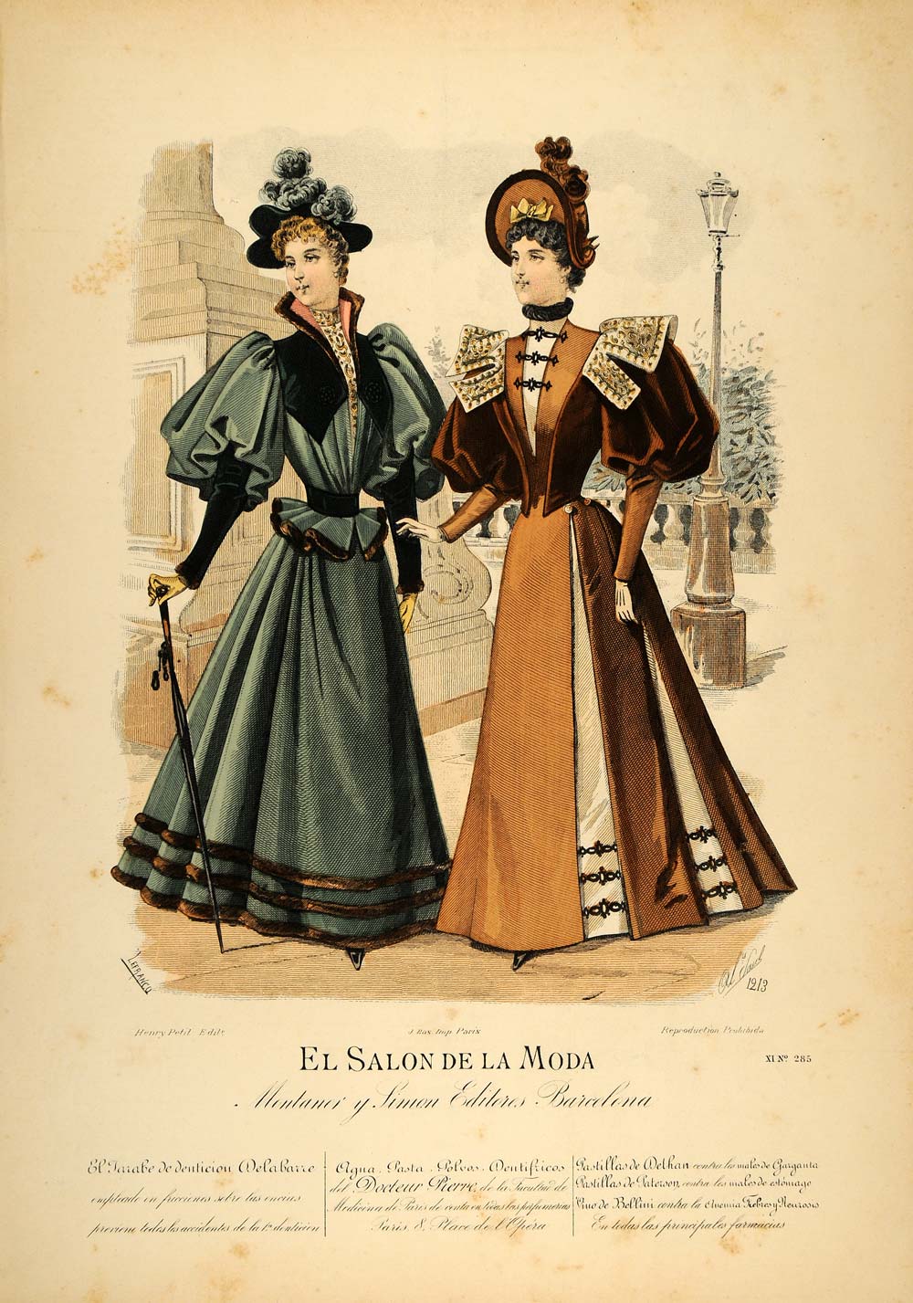 1894 Victorian Lady Winter Coats Hats Women Lithograph - ORIGINAL SPF1 Period Paper Historic Art LLC 1894 Victorian Lady Winter Coats Hats Women Lithograph - ORIGINAL SPF1 Period Paper Historic Art LLC
