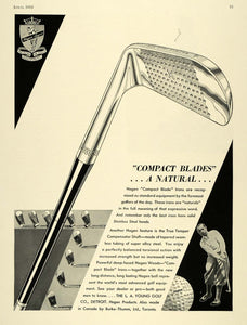 1932 Ad L. A. Young Golf Compact Blade Golfer's Clubs - ORIGINAL SPM1
