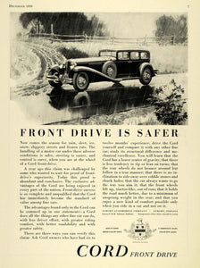 1930 Ad Auburn Cars Sedans Phaetons Cord Front Drive - ORIGINAL ADVERTISING SPM1 - Period Paper
