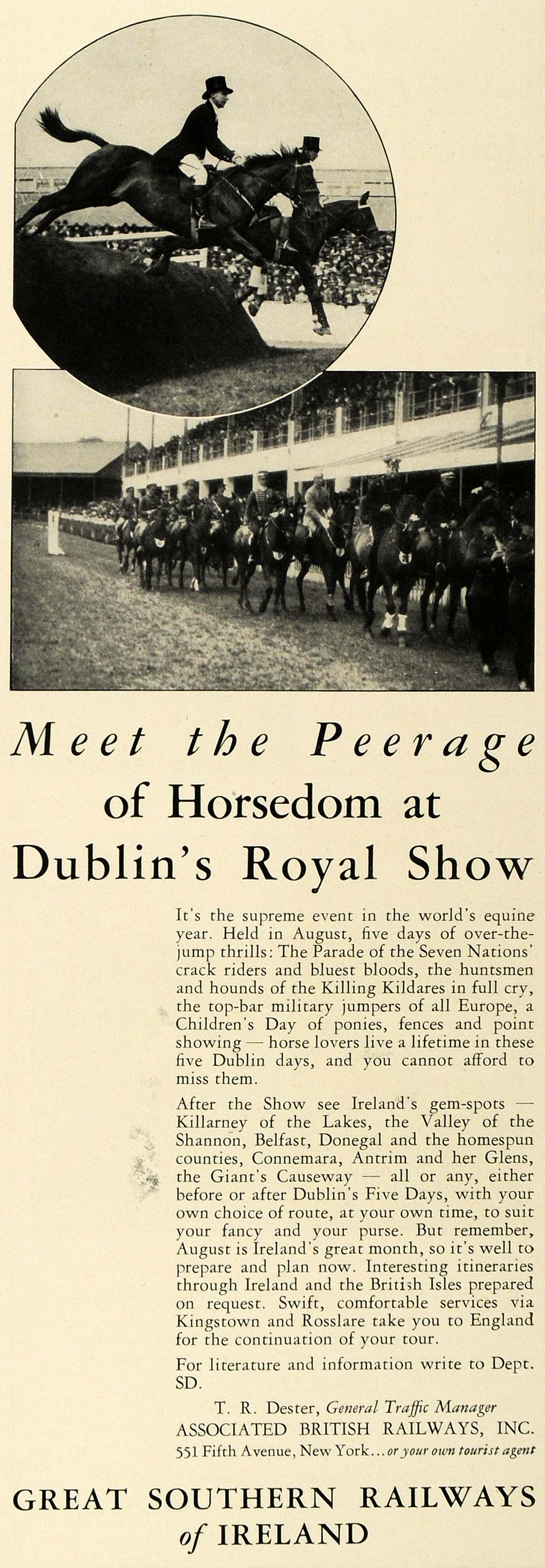 1936 Ad Great Southern Railway Ireland Dublin Royal - ORIGINAL ADVERTISING SPM1