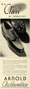 1936 Ad M N Arnold Shoe Co. Authentic Golfing Shoes - ORIGINAL ADVERTISING SPM1