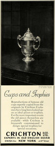 1932 Ad Crichton English Silver Cups Trophies Prizes - ORIGINAL ADVERTISING SPM1