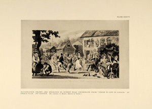 1924 Wedding Day Dance Hawthorne Hall Cruikshank Print ORIGINAL HISTORIC SPT1