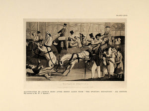1924 Carriages Accident 1822 England Henry Alken Print ORIGINAL HISTORIC SPT1