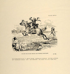 1924 Horse Jumping Hawbuck 1847 Grange W. T. Maud Print ORIGINAL HISTORIC SPT1