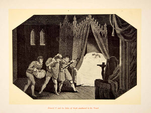 1900 Lithograph Art Edward V Duke York Prince Richard III Shakespeare Stage SRP1