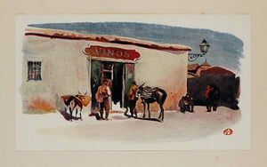 1911 Print Spanish Wine Shop Spain Edward Penfield - ORIGINAL SS1