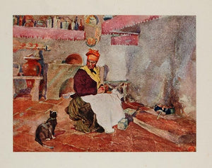 1911 Print Spanish Kitchen Cat Spain Edward Penfield - ORIGINAL SS1