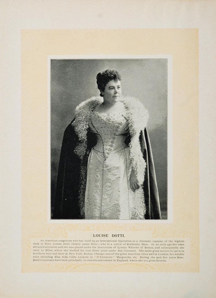 1894 Opera Louise Dotti Doty Alwina Valleria Schwening - ORIGINAL STAGE2