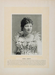 1894 English Opera Emma Abbott Max Alvary Tenor Wagner - ORIGINAL STAGE2