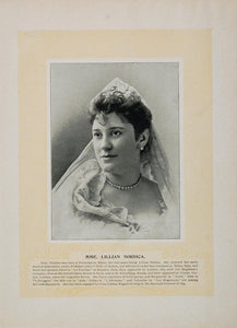 1894 Opera Lillian Nordica Norton Pol. Plancon Basso - ORIGINAL STAGE2