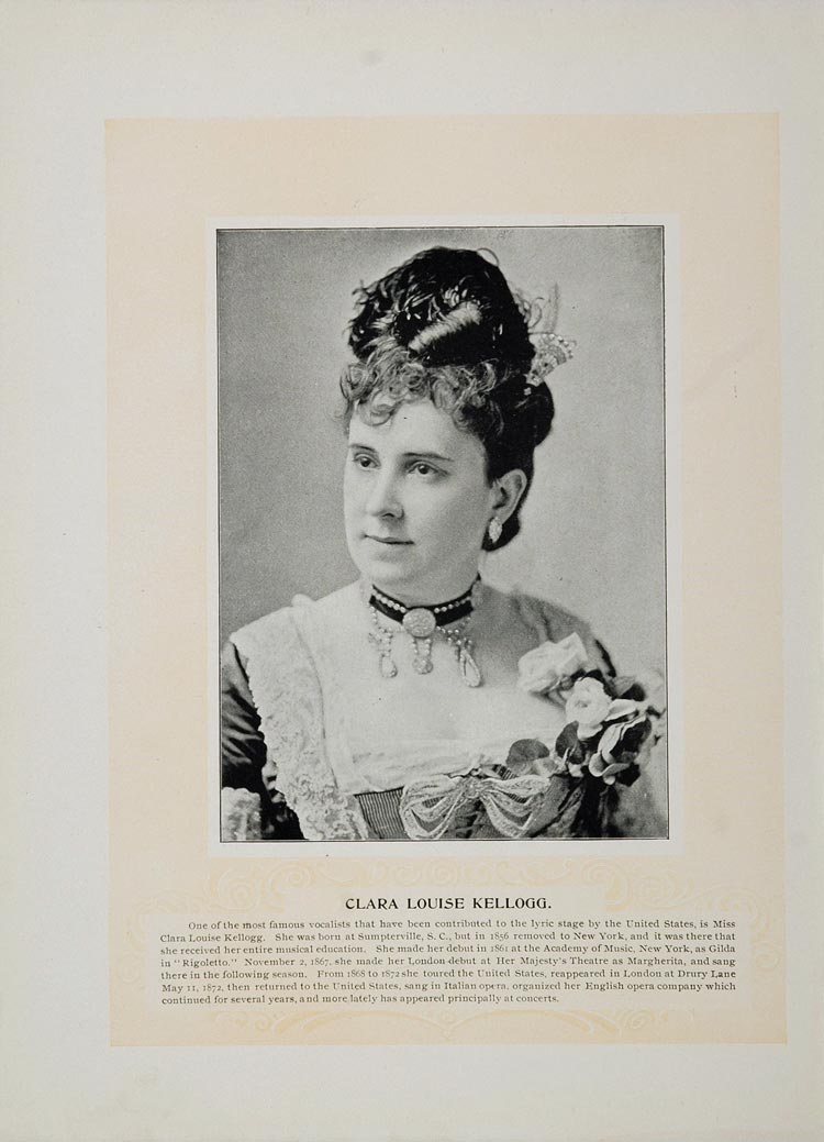 1894 Opera Christine Nilsson Clara Louise Kellogg - ORIGINAL STAGE2