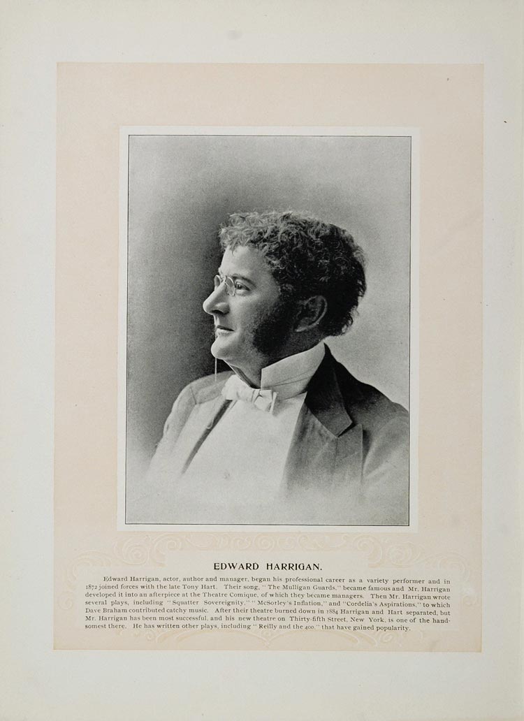 1894 Opera Teckla Morton Theater Actor Edward Harrigan - ORIGINAL STAGE2