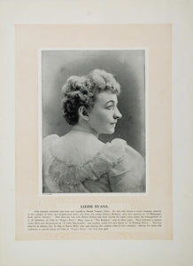 1894 Theater Actors Lizzie Evans Lizzie Hudson Collier - ORIGINAL STAGE2